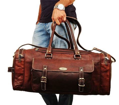 mens leather overnight travel bag|best men's leather overnight bag.